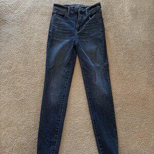 American Eagle High Rise Skinny Jeans - Dark Wash